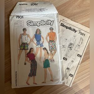 1986 Simplicity Misses, Mens, Teen-Boys Jeans 7501